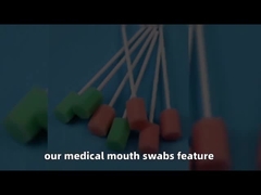 Éponge hexagonale à bout jetable stérile OEM pour le nettoyage buccal