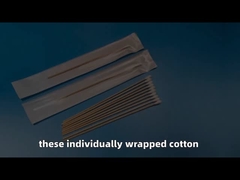 CA-006 Biodégradable Longue tige en bois Salle de nettoyage Q Conseils Tige de nettoyage à coton industriel