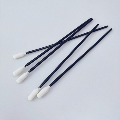 L'éponge ouverte Q de cellules de Cleanroom non pelucheux incline la longue poignée noire 6,5"