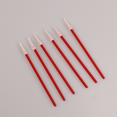 3" écouvillon aigu non pelucheux de mousse de Cleanroom avec la poignée rouge