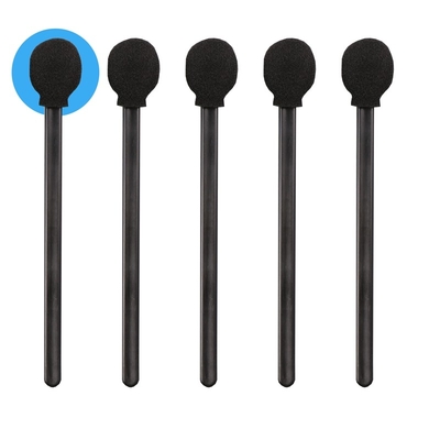 Écouvillon noir rond non pelucheux d'astuce de mousse d'éponge pour le nettoyage de voiture