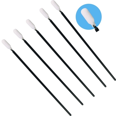 6,5" long écouvillon noir de mousse d'éponge de poignée de Cleanroom non pelucheux