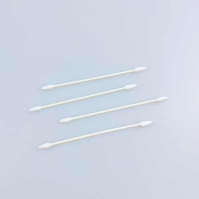 Double écouvillon incliné pointu de 3MM avec du coton épuré par bâton de papier