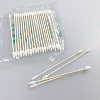 Double écouvillon incliné pointu de 3MM avec du coton épuré par bâton de papier