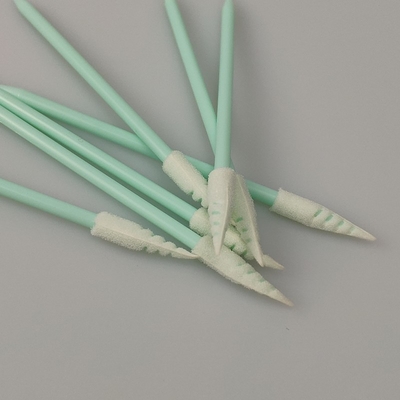 Mini écouvillon en mousse pointu en spirale non pelucheux pour le nettoyage des montres