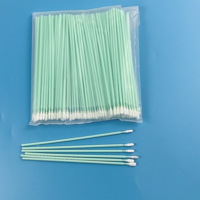 6,4" écouvillon long de nettoyage de polyester non pelucheux avec la lentille optique de palette flexible propre