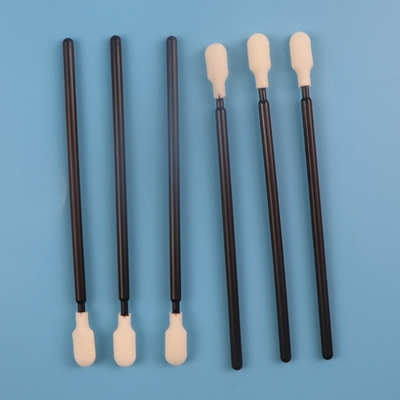 Bâton principal 4" d'écouvillon de mousse d'éponge de palette noire de poignée non pelucheux