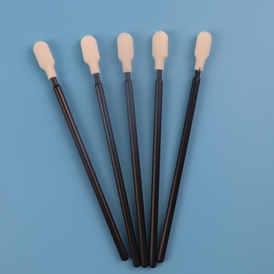 Bâton principal 4" d'écouvillon de mousse d'éponge de palette noire de poignée non pelucheux