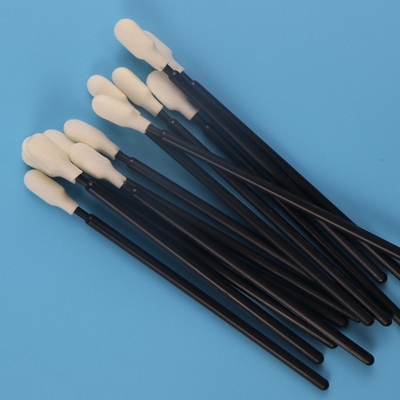 Bâton principal 4" d'écouvillon de mousse d'éponge de palette noire de poignée non pelucheux