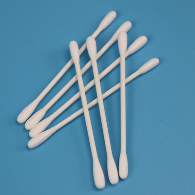 grands Qtips principaux ronds de tampon de coton de Cleanroom de 4.5mm biodégradables