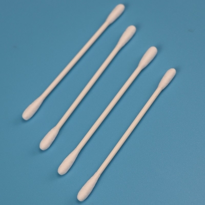 grands Qtips principaux ronds de tampon de coton de Cleanroom de 4.5mm biodégradables