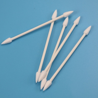 le double de papier biodégradable de bâton de 4.7mm a dirigé le tampon de coton de Qtips pour le Cleanroom