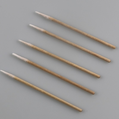 Tampon de coton aigu de micro en bois de bâton 1mm non pelucheux pour le nettoyage