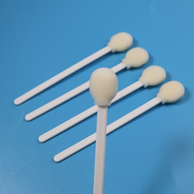5" grande écouvillon de Cleanroom incliné par mousse ronde non pelucheuse avec la poignée en plastique