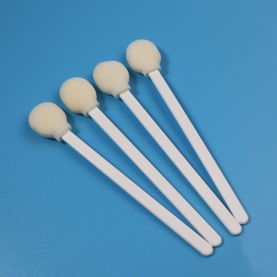 5" grande écouvillon de Cleanroom incliné par mousse ronde non pelucheuse avec la poignée en plastique