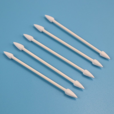 Double tampon de coton aigu de Qtips de têtes de bâton de papier écologique pour le Cleanroom CA-003