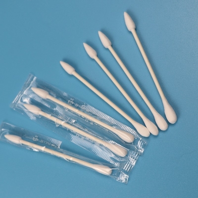 Rond de papier enveloppé individuel de bâton et tampon de coton aigu pour le soin personnel