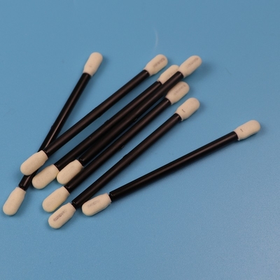Le double Cleanroom fini d'astuce de mousse de poignée noire tamponnent non pelucheux