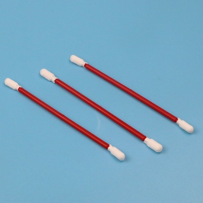 L'écouvillon non réutilisable de polyester de tergal de Cleanroom fini par double non pelucheux avec pp rouges collent