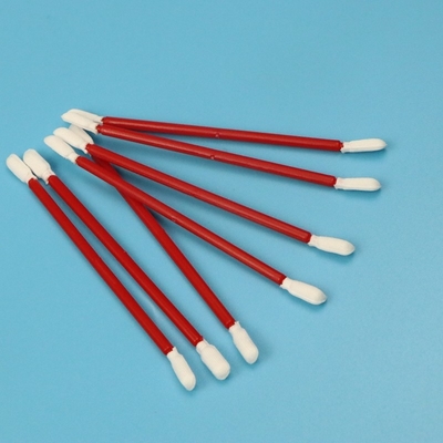 L'écouvillon non réutilisable de polyester de tergal de Cleanroom fini par double non pelucheux avec pp rouges collent