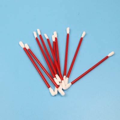 L'écouvillon non réutilisable de polyester de tergal de Cleanroom fini par double non pelucheux avec pp rouges collent