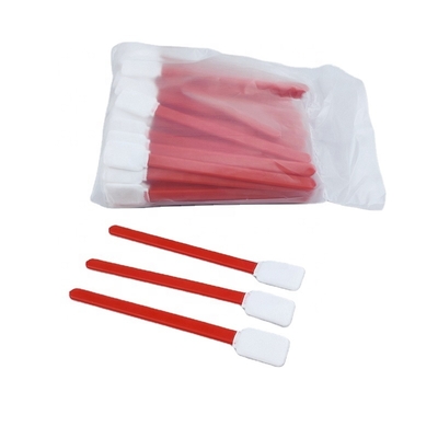 L'écouvillon non réutilisable de polyester de tergal de Cleanroom fini par double non pelucheux avec pp rouges collent