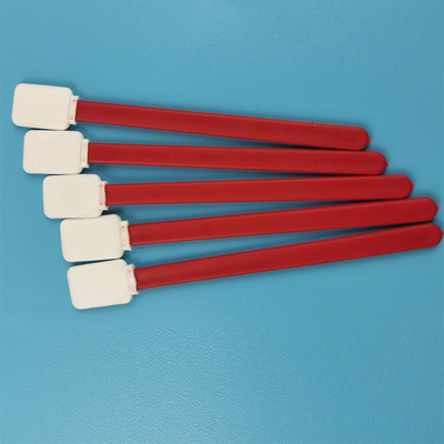 714 pp rouges non pelucheux collent le bâton de nettoyage d'écouvillon de polyester de Cleanroom carré plat d'écouvillons