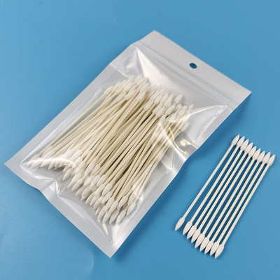 le double de papier écologique de bâton de 3mm a dirigé le tampon de coton cosmétique de Qtips pour l'élimination de maquillage