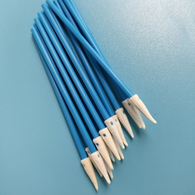 Swab en mousse pointue sans lingot avec poignée verte / rouge pour le nettoyage des Qtips électroniques