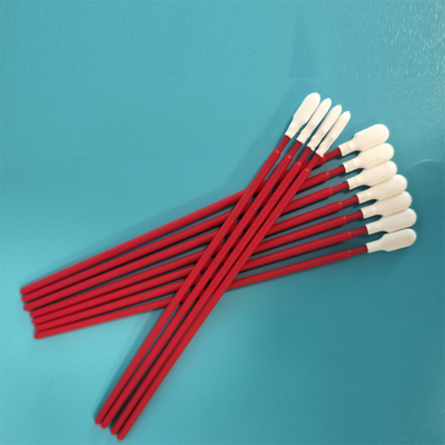 TX761 Non abrasif PP rouge Tête de pagaie à bâton en polyester écouvillons de nettoyage de PCB pour salle blanche