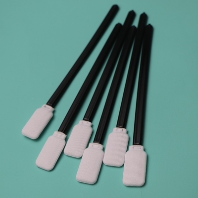 Manche noire Dacron Stick Plate Carré Salle blanche Polyester 714 Swab sans lingot