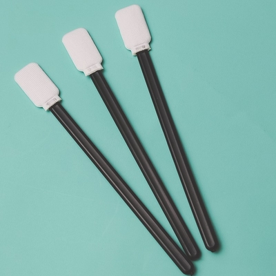 Manche noire Dacron Stick Plate Carré Salle blanche Polyester 714 Swab sans lingot