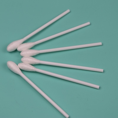 Applicateur de coton à tête ronde jetable de 9,6 mm avec poignée en plastique