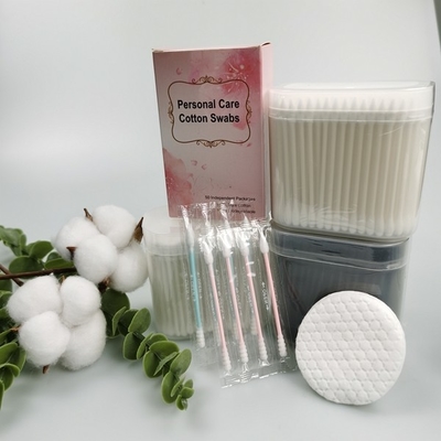 100/500 pièces en vrac de tampons de coton démaquillants hypoallergéniques ronds non tissés avec sac de voyage