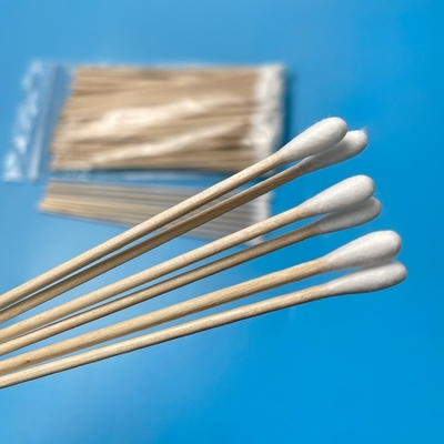 Écouvillons en coton en bois de 150 mm de long pour la collecte d'échantillons