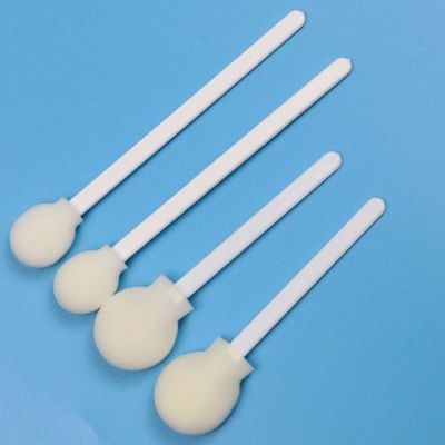 106 mm Bande blanche en PP jetable Bande d'éponge en lollipop Bande médicale en mousse ronde Applicateur de tamis pour la peau Antiseptique