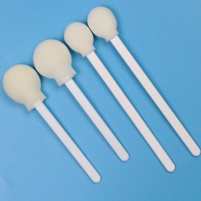 106 mm Bande blanche en PP jetable Bande d'éponge en lollipop Bande médicale en mousse ronde Applicateur de tamis pour la peau Antiseptique