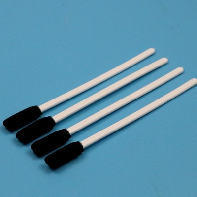 TX712 Lint Free Black Square Sponge Stick Manche blanche rectangulaire de salle blanche écouvillon en mousse pour le nettoyage de l'imprimante