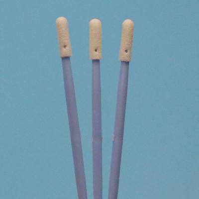 TX742 Manche bleue sans lingot à double extrémité Mini-baston d'éponge comprimé petit écouvillon en mousse de salle blanche pour un nettoyage détaillé