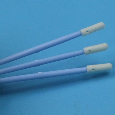 TX742 Manche bleue sans lingot à double extrémité Mini-baston d'éponge comprimé petit écouvillon en mousse de salle blanche pour un nettoyage détaillé