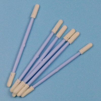 TX742 Manche bleue sans lingot à double extrémité Mini-baston d'éponge comprimé petit écouvillon en mousse de salle blanche pour un nettoyage détaillé