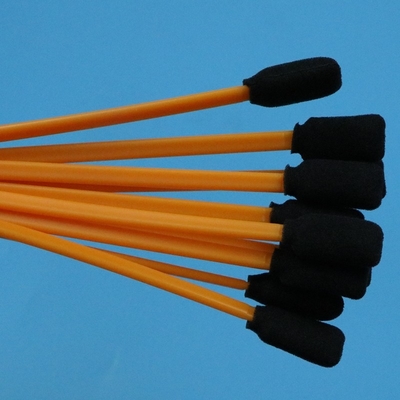 5&quot; Swab d'éponge noire sans linte Orange Stick Rectangular Cleanroom Swab en mousse pour le nettoyage de l'imprimante