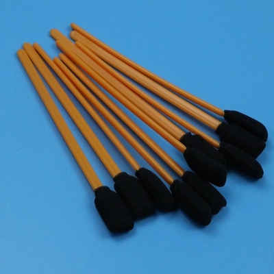 5&quot; Swab d'éponge noire sans linte Orange Stick Rectangular Cleanroom Swab en mousse pour le nettoyage de l'imprimante