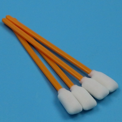 5&quot; Swab en mousse rectangulaire sans linte Orange Stick Imprimante à jet d'encre Nettoyage en mousse pour salle blanche