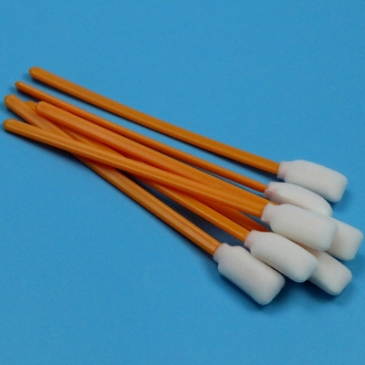 5&quot; Swab en mousse rectangulaire sans linte Orange Stick Imprimante à jet d'encre Nettoyage en mousse pour salle blanche