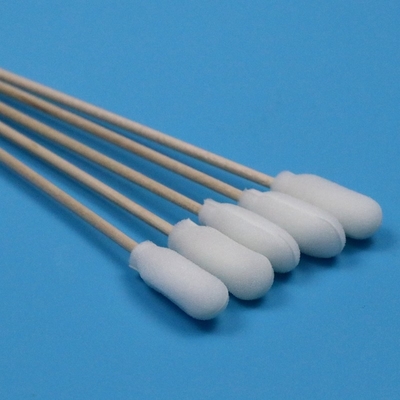 Applicateur de tampon en mousse médicale à bois jetable de 15 cm avec coton à l'intérieur