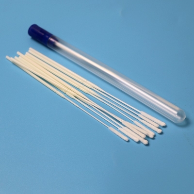 Essuie-mouche nasale en nylon enveloppé en flocons, individuel, collecte de spécimens stériles, essuie-mouche avec tube