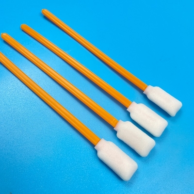 Écouvillons de nettoyage orange à haute visibilité à poignée en PP durable avec tête en mousse sans lingot