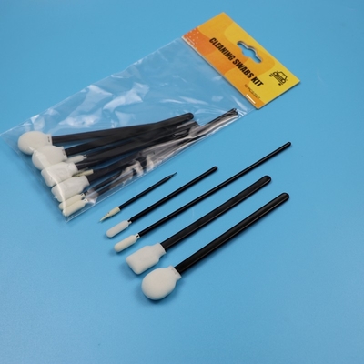 Portable Lint Free Sponge Swab détaillé Nettoyage de précision soins de soins en mousse avec poignée noire