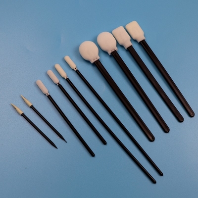 Portable Lint Free Sponge Swab détaillé Nettoyage de précision soins de soins en mousse avec poignée noire